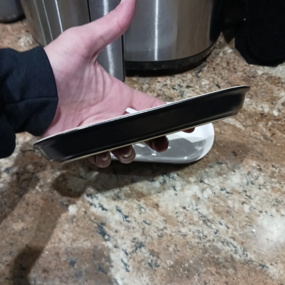 Ikea 2pc. Black & White Oblong Untensil/Soap Tray Set. #22147- 3.75in.x7.5in.